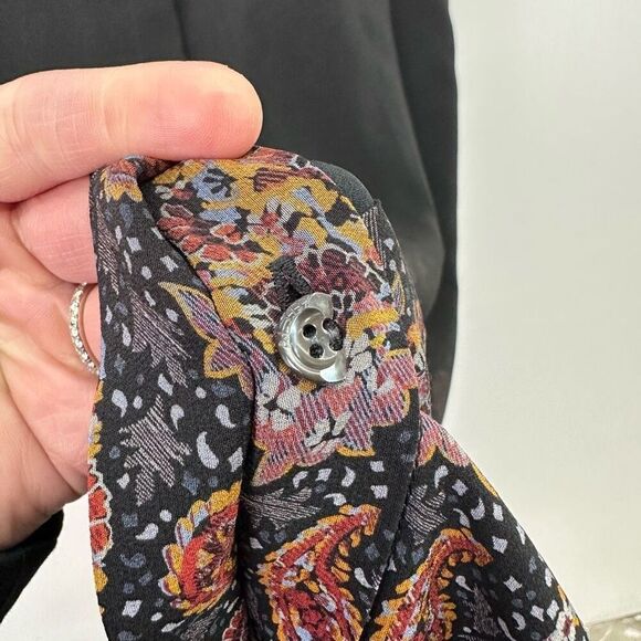 Altuzarra Women’s Black Silk Printed Orange Multicolored Ombre Print Shortsleeve - Picture 7 of 11